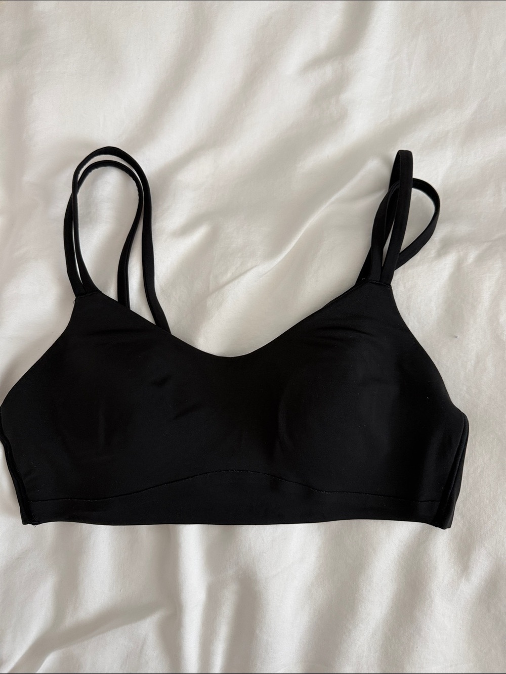 lululemon athletica Black Double-Strap Seamless Sports Bra size 6